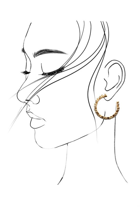 Classy Baguette Hoop