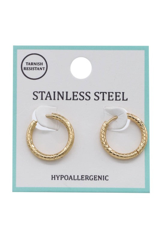 Textured Stainless Steel Hoop