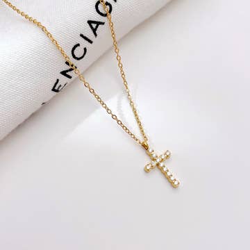 18K Tarnish Free Cross Necklace