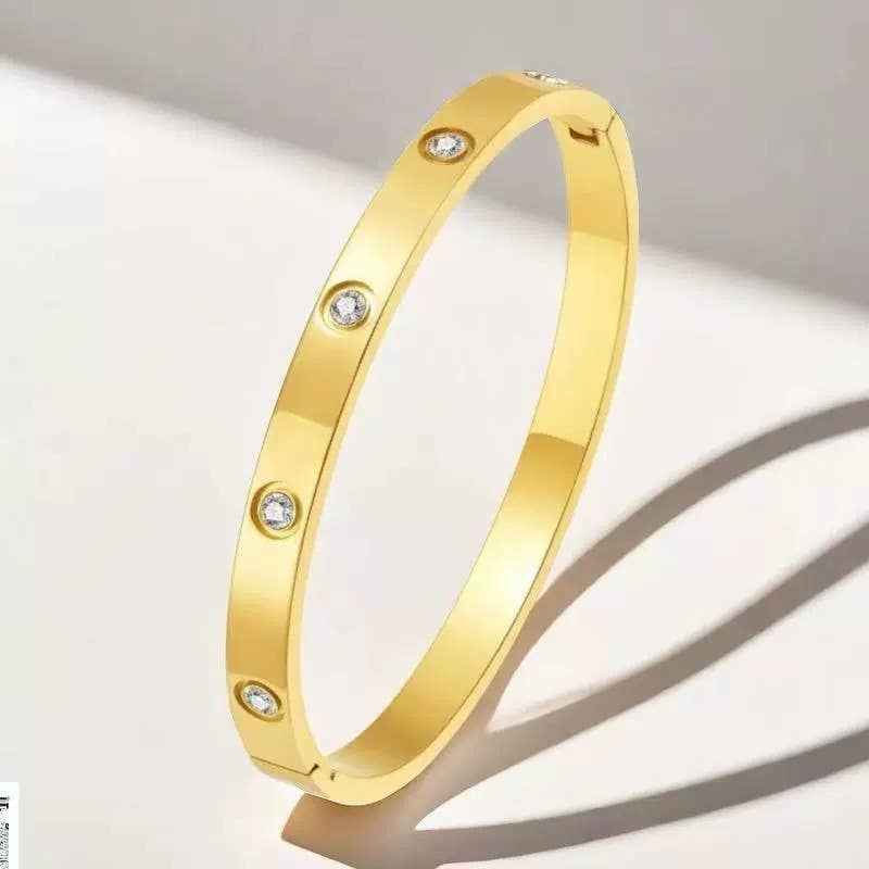18K Non-Tarnish Waterproof Gold Bangle