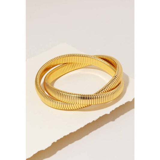 Gold Layer Bracelet Set (2 pc)