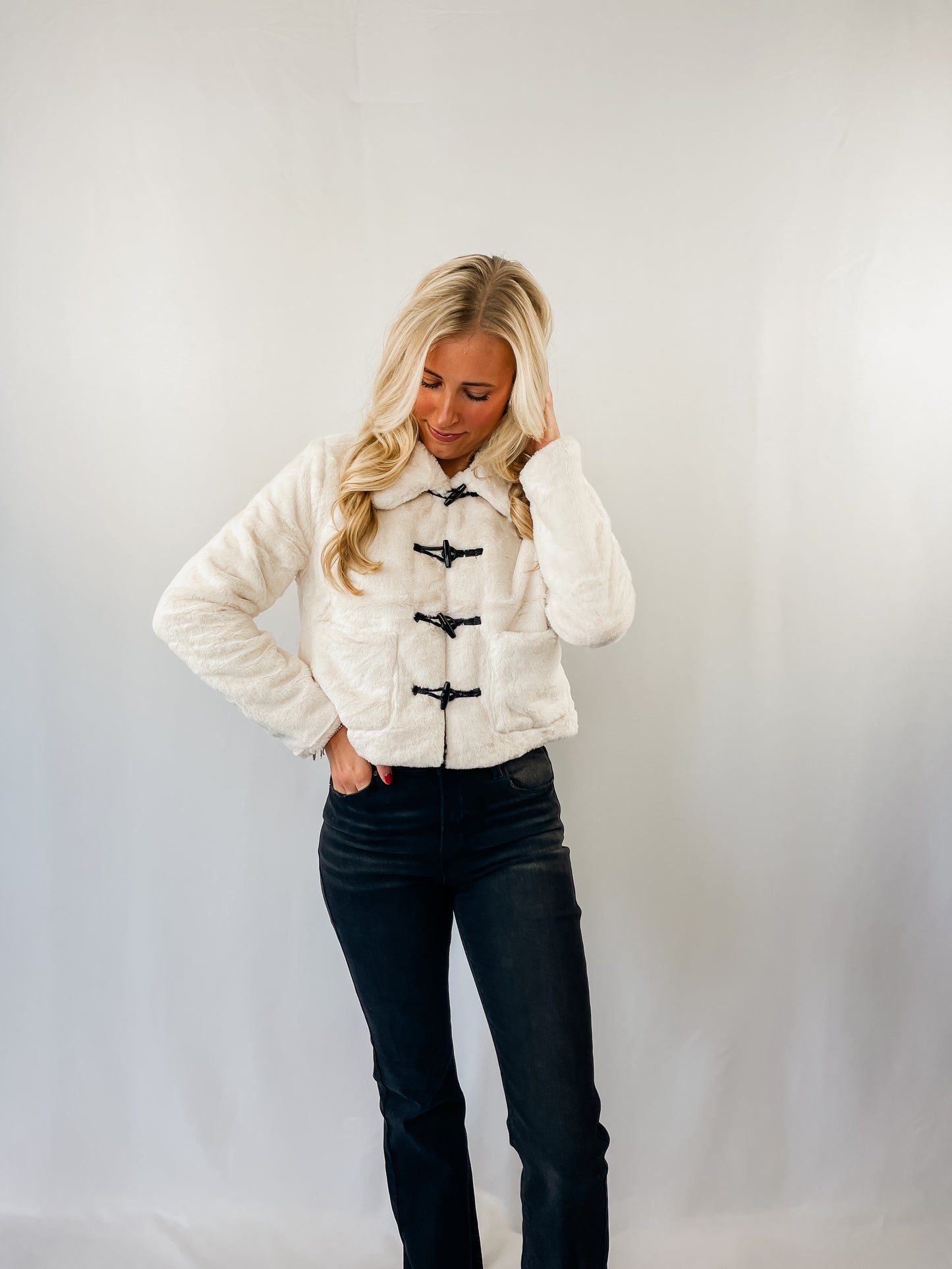 Toggle Button Fur Jacket