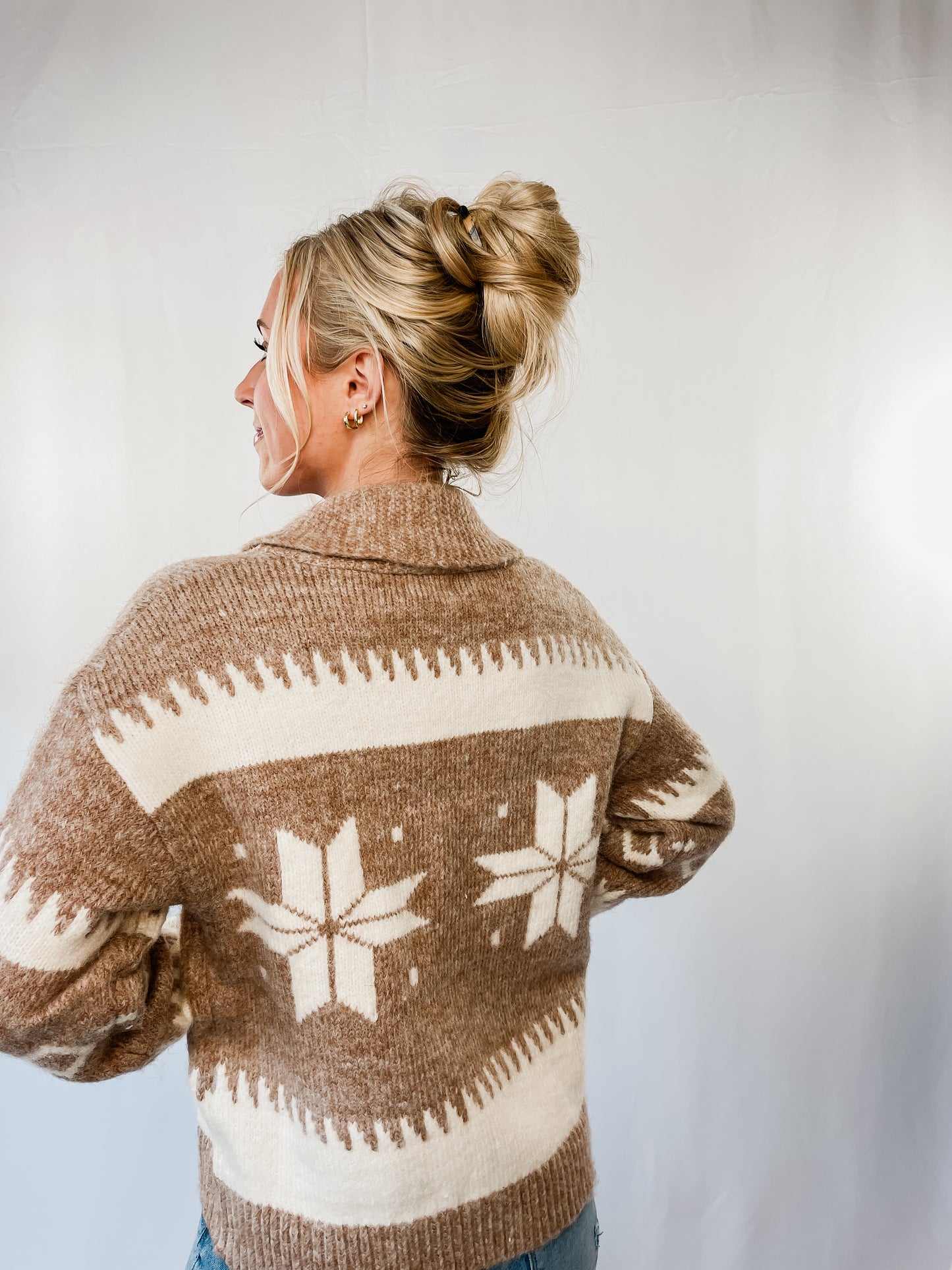 Fair Isle Fuzzy Jacket