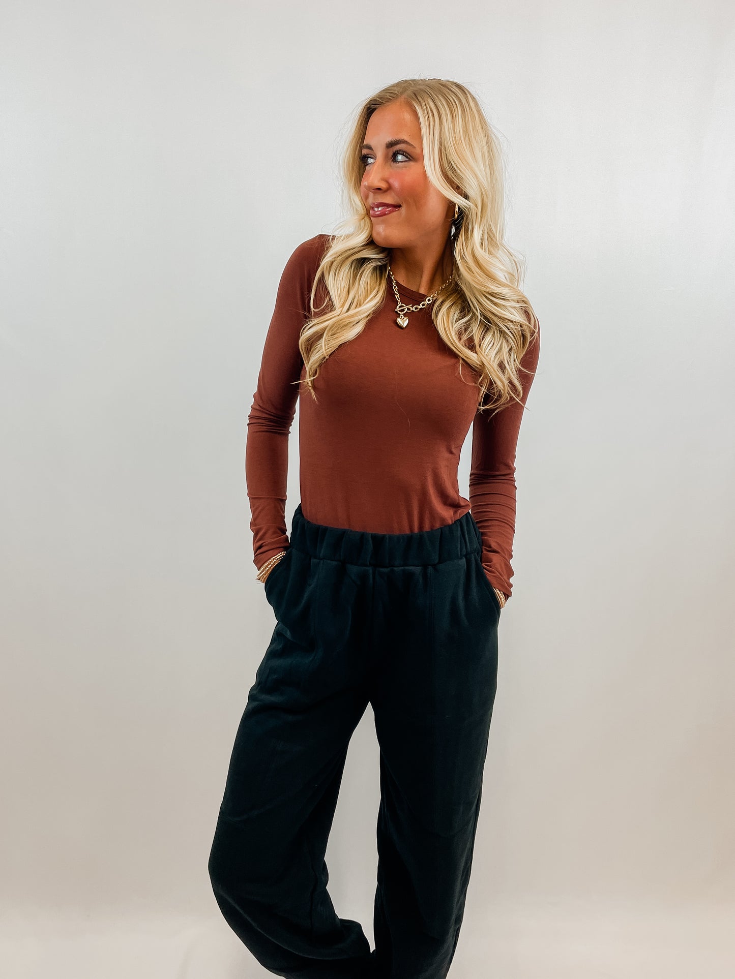 Chestnut Basic Crew Top