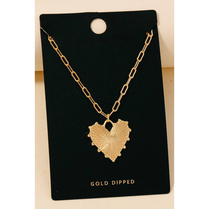 Shinning Heart Pendant Necklace