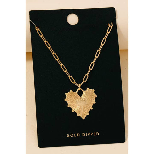 Shinning Heart Pendant Necklace
