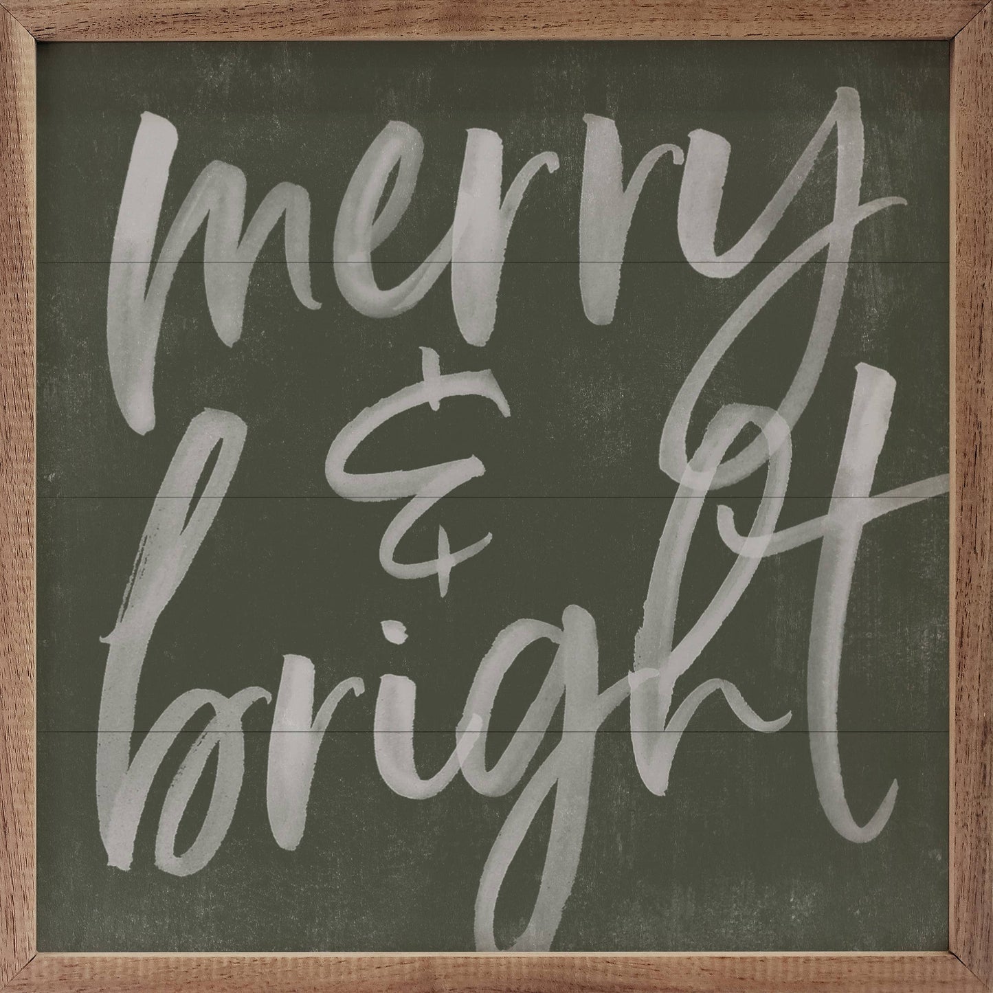 Merry And Bright Sign (Hunter Green)