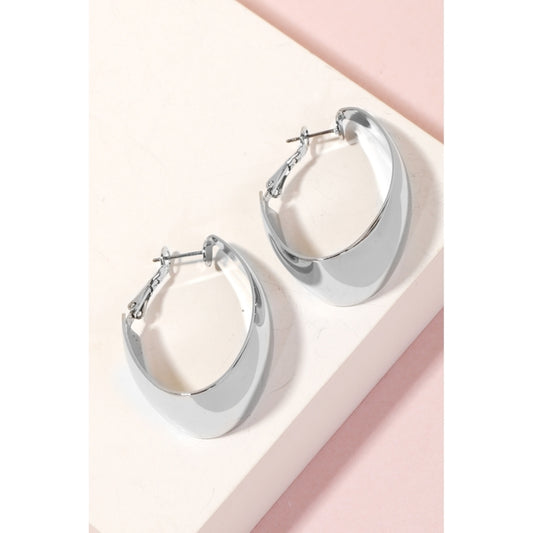 Silver Latch Hoops