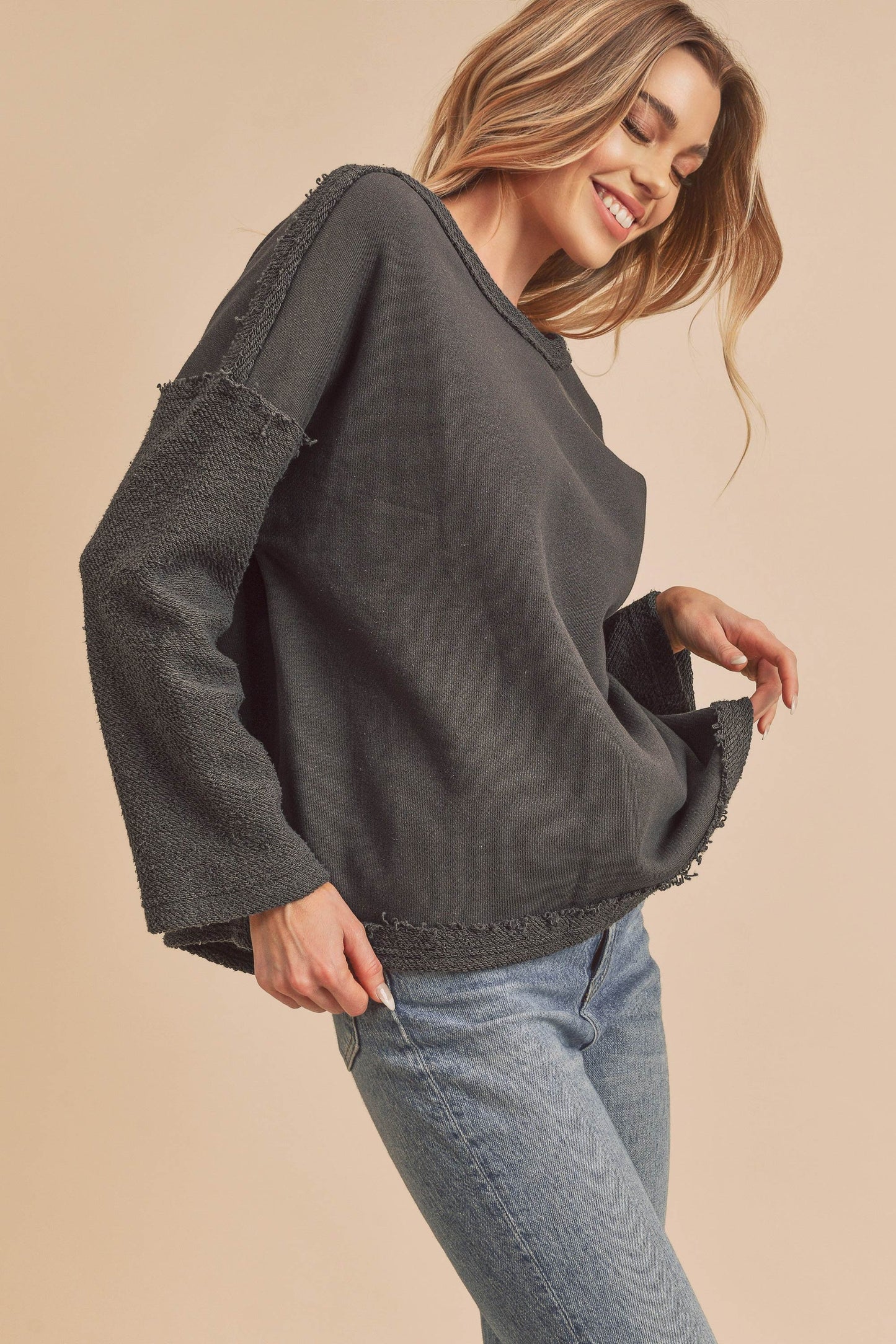 Charcoal Pattie Pullover