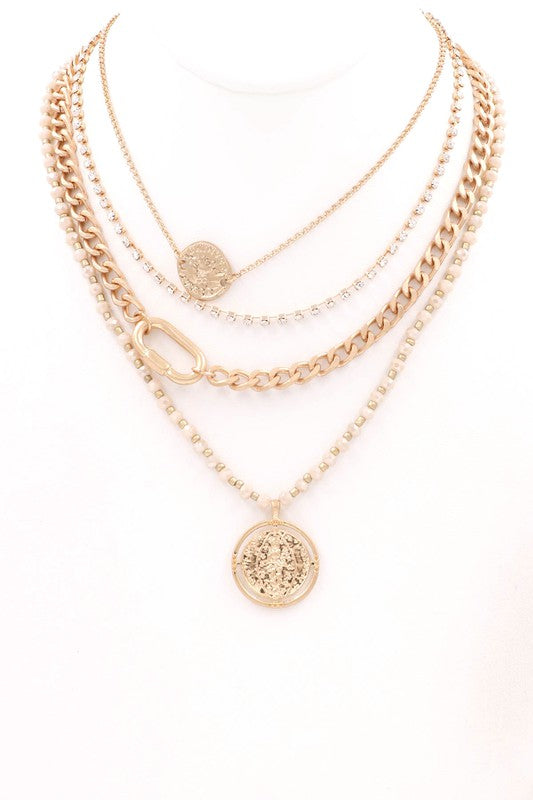 Nude Coin Charm Necklace