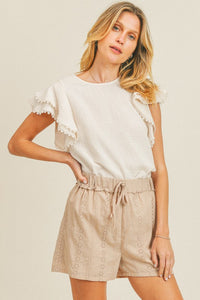 Flutter Sleeve Woven Top