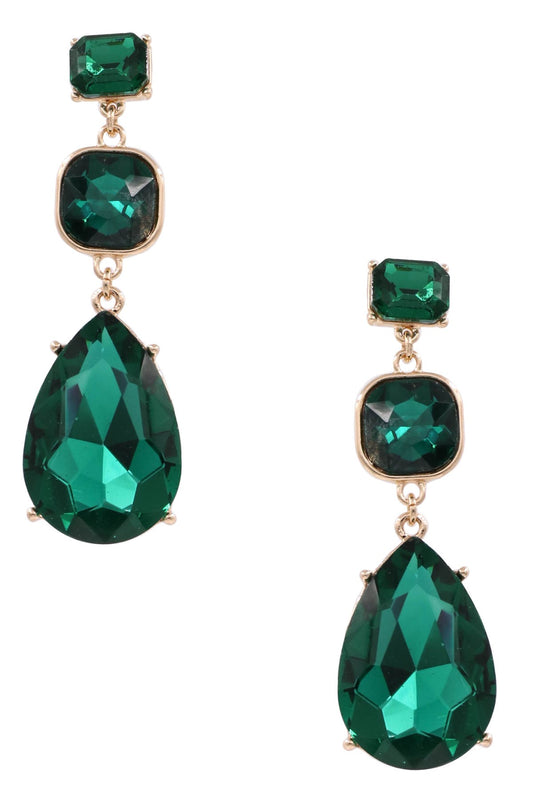 Holiday Jewel Earrings (Green)