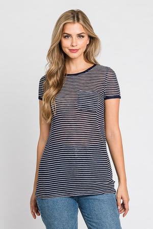 Navy Stripe Tee