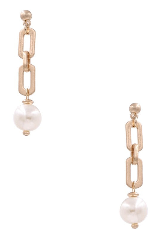 Link Pearl Earrings