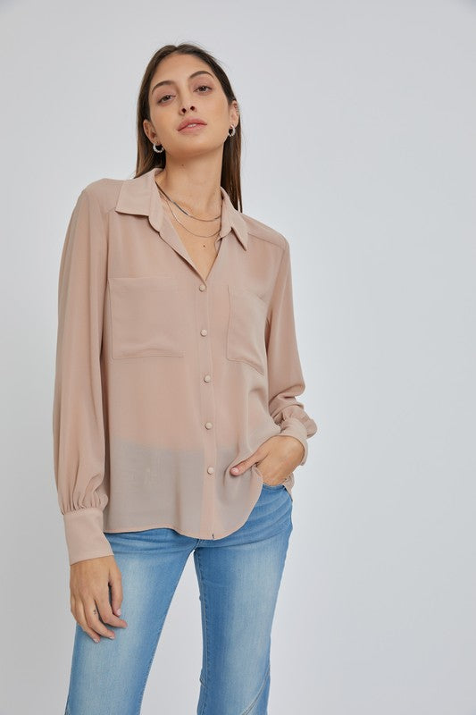 Chiffon Collar Blouse