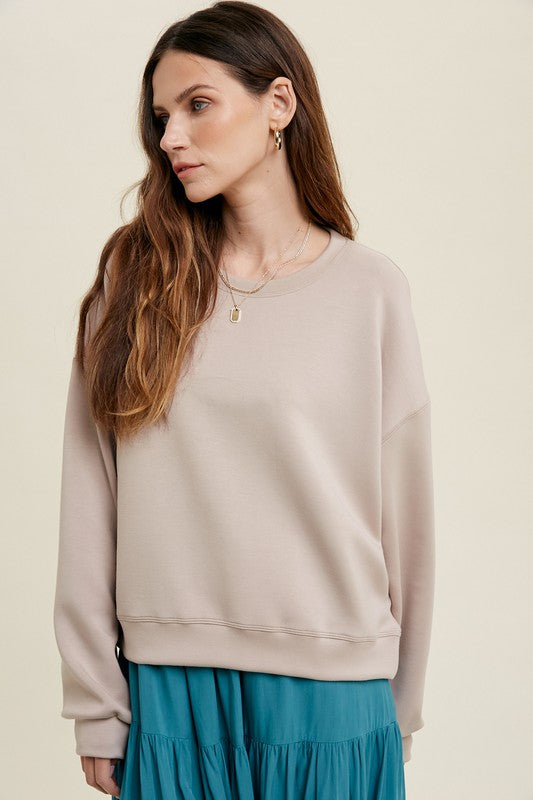 Stone Scuba Crop Sweatshirt