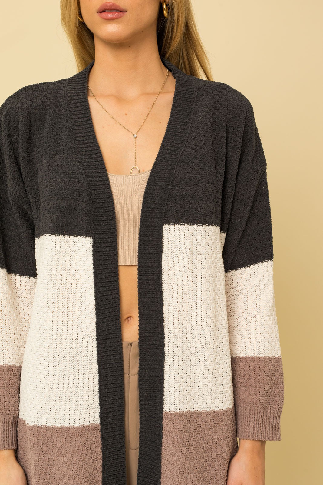 Charcoal Block Cardigan