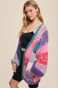 Hand Crochet Bold Knit Cardigan