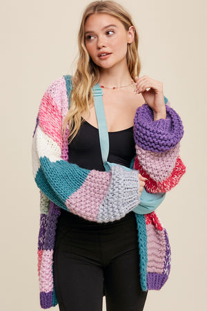 Hand Crochet Bold Knit Cardigan