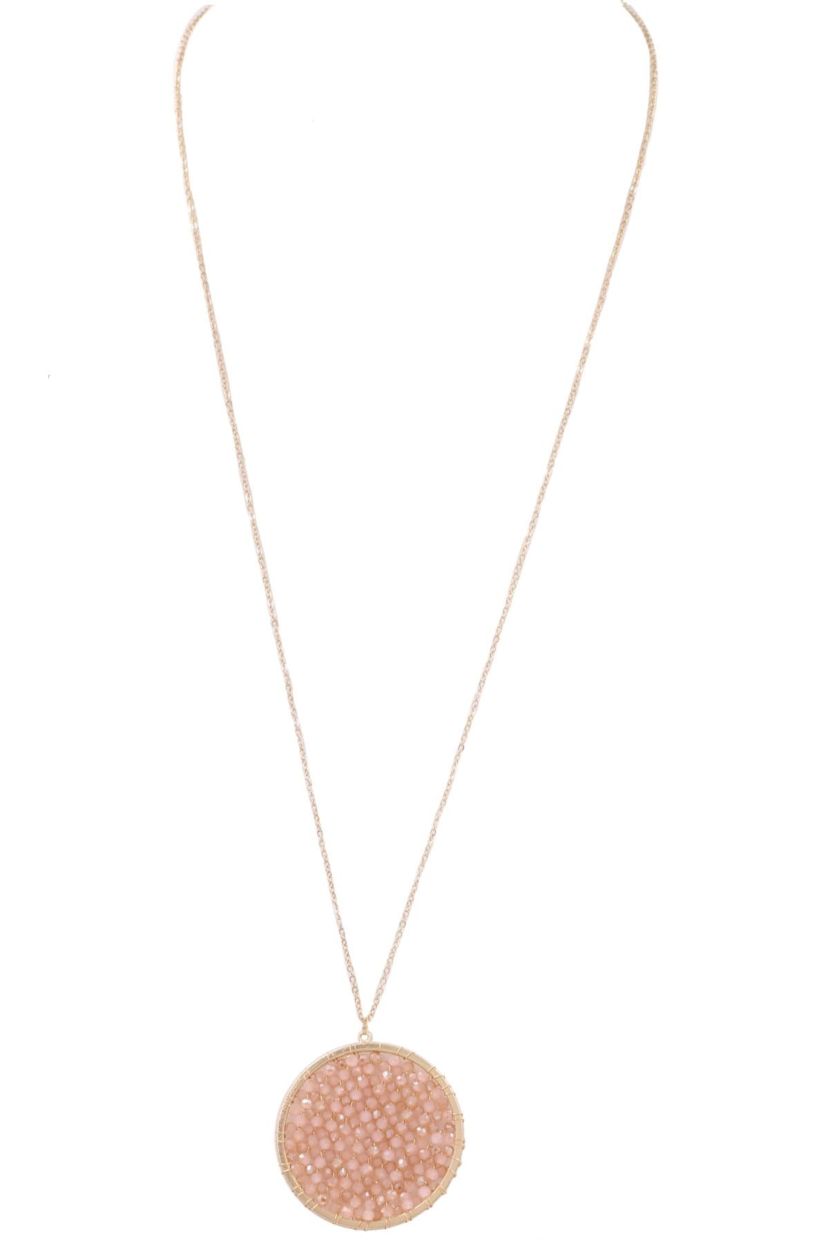 Bead Ring Pendant Lt. Pink