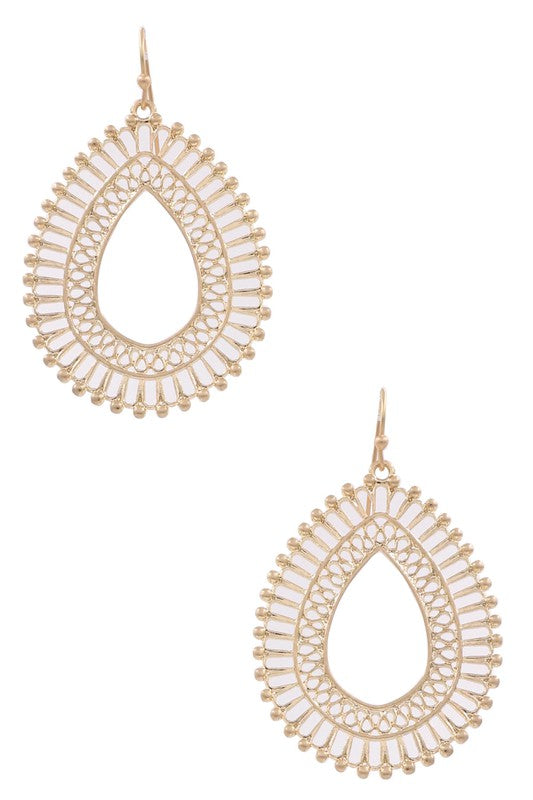 Teardrop Filigree Earrings