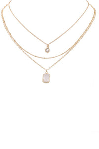 Glass Jewel Layer Necklace