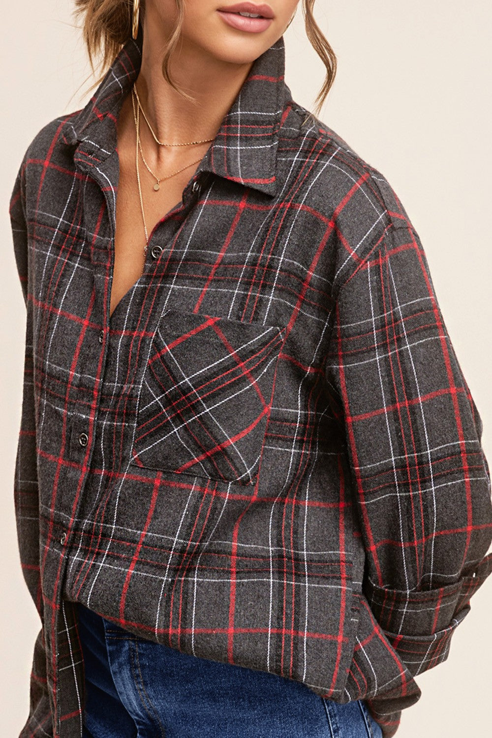 Encore Plaid Shirt (Grey)