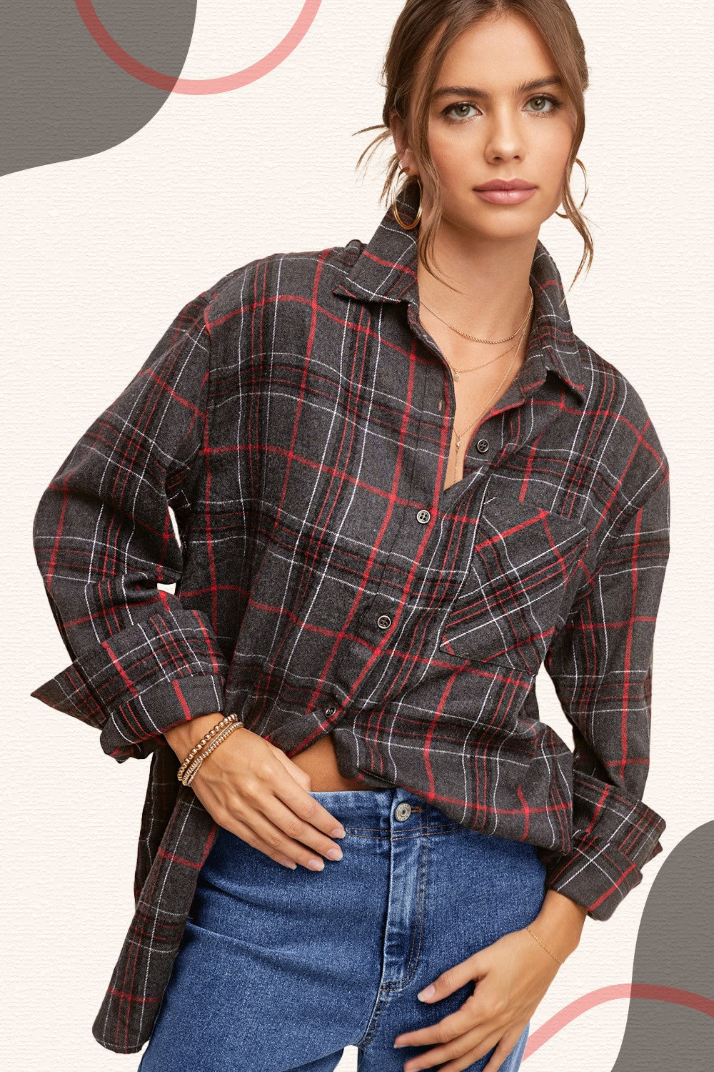 Encore Plaid Shirt (Grey) -