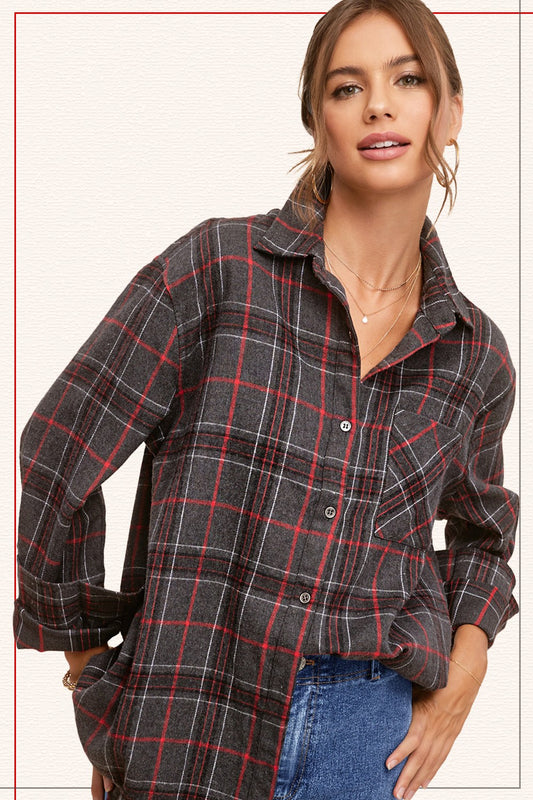 Encore Plaid Shirt (Grey) -