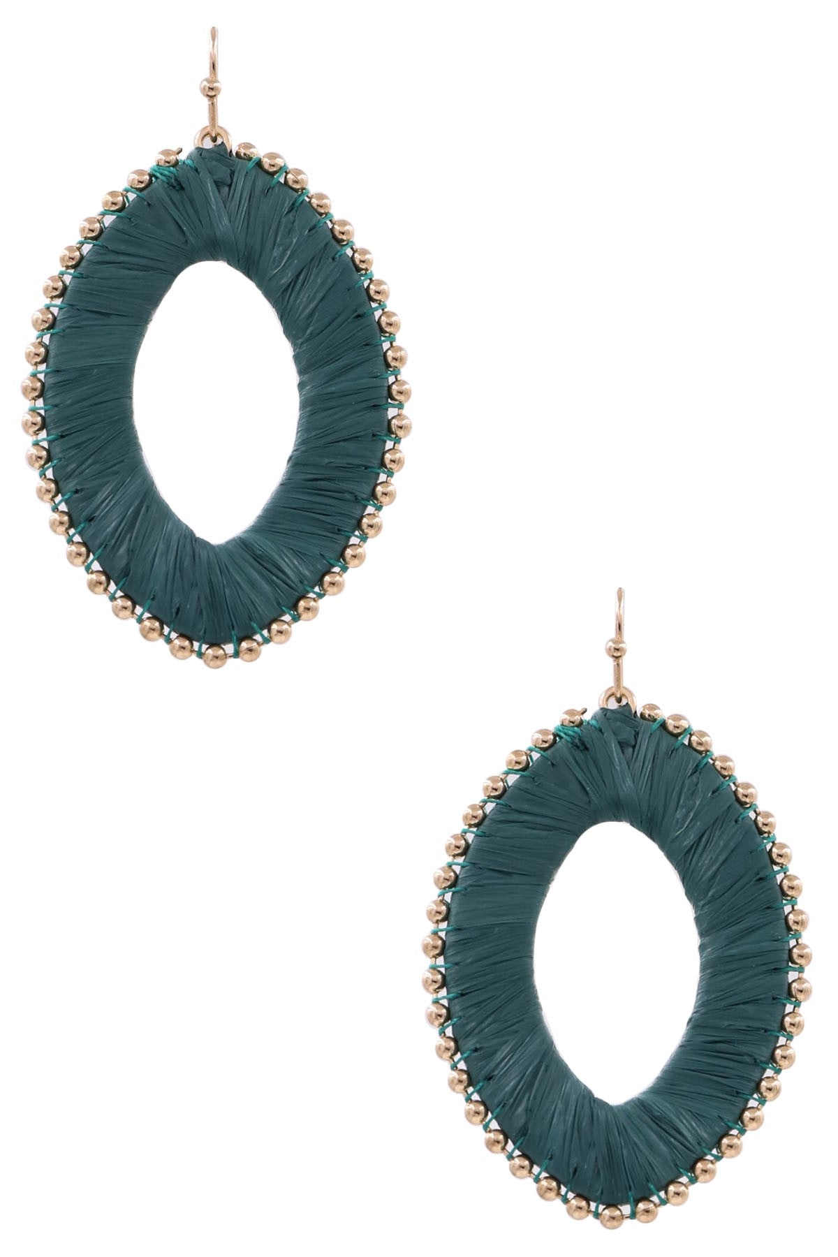 Raffia Teardrop Earrings