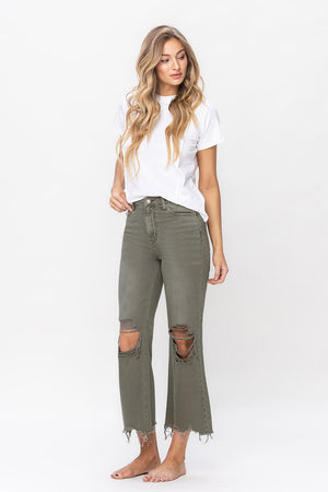90s Vintage High Rise Denim (Olive)