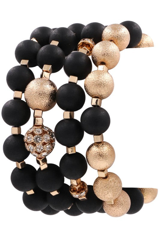 Ball Bracelet Set (Black)