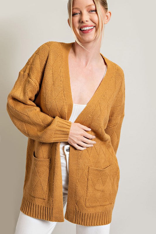 Camel Argyle Cardigan