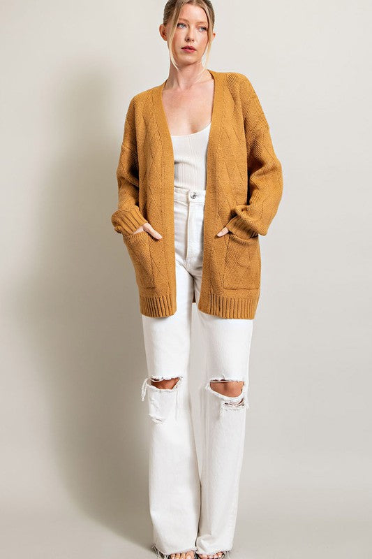 Camel Argyle Cardigan