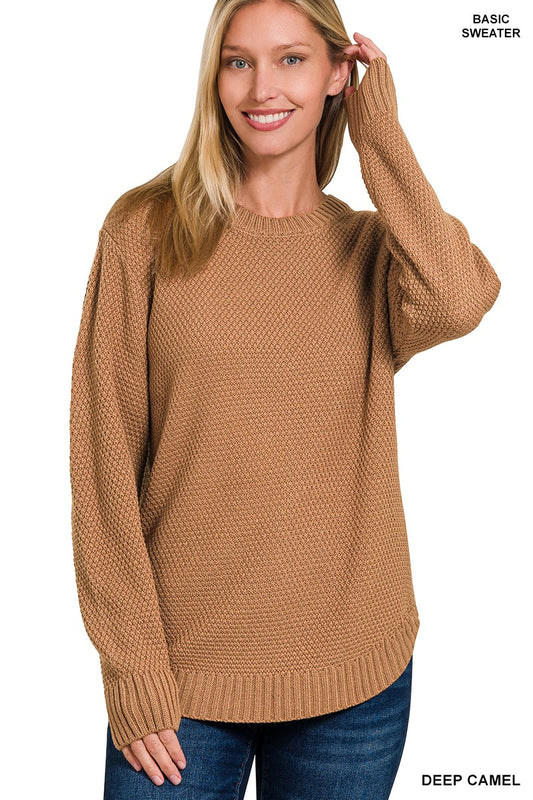 Deep Camel Knit Sweater