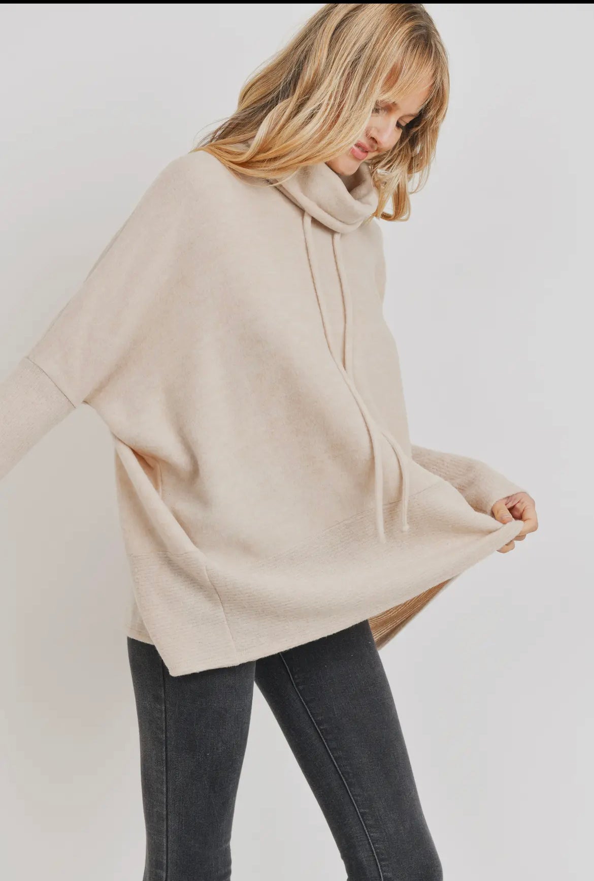 Brush Cowl Knit Top