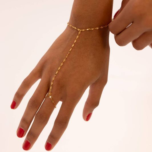 Lip Hand Chain (18K Gold PVD)
