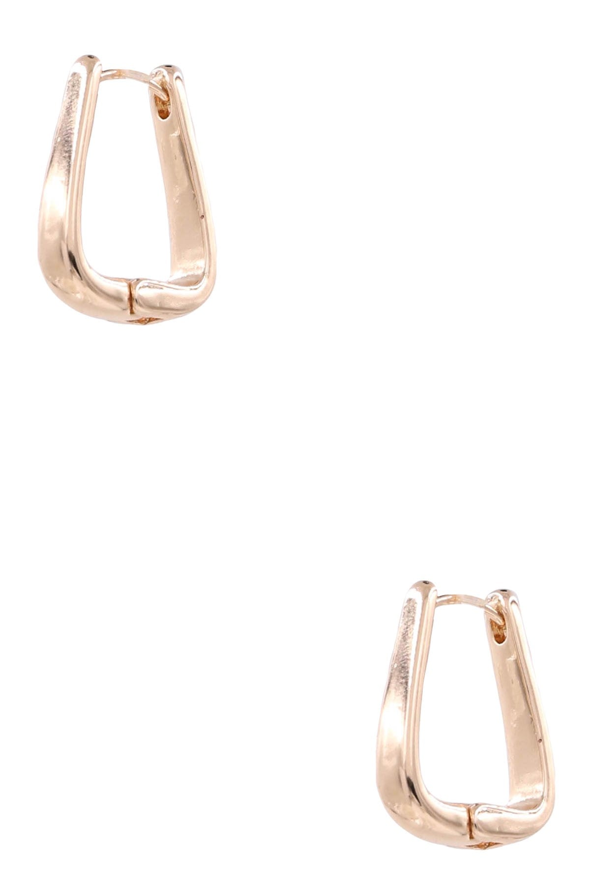 Gold Square Hoops