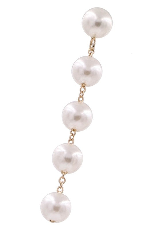 Cream Pearl Dangle Earrings