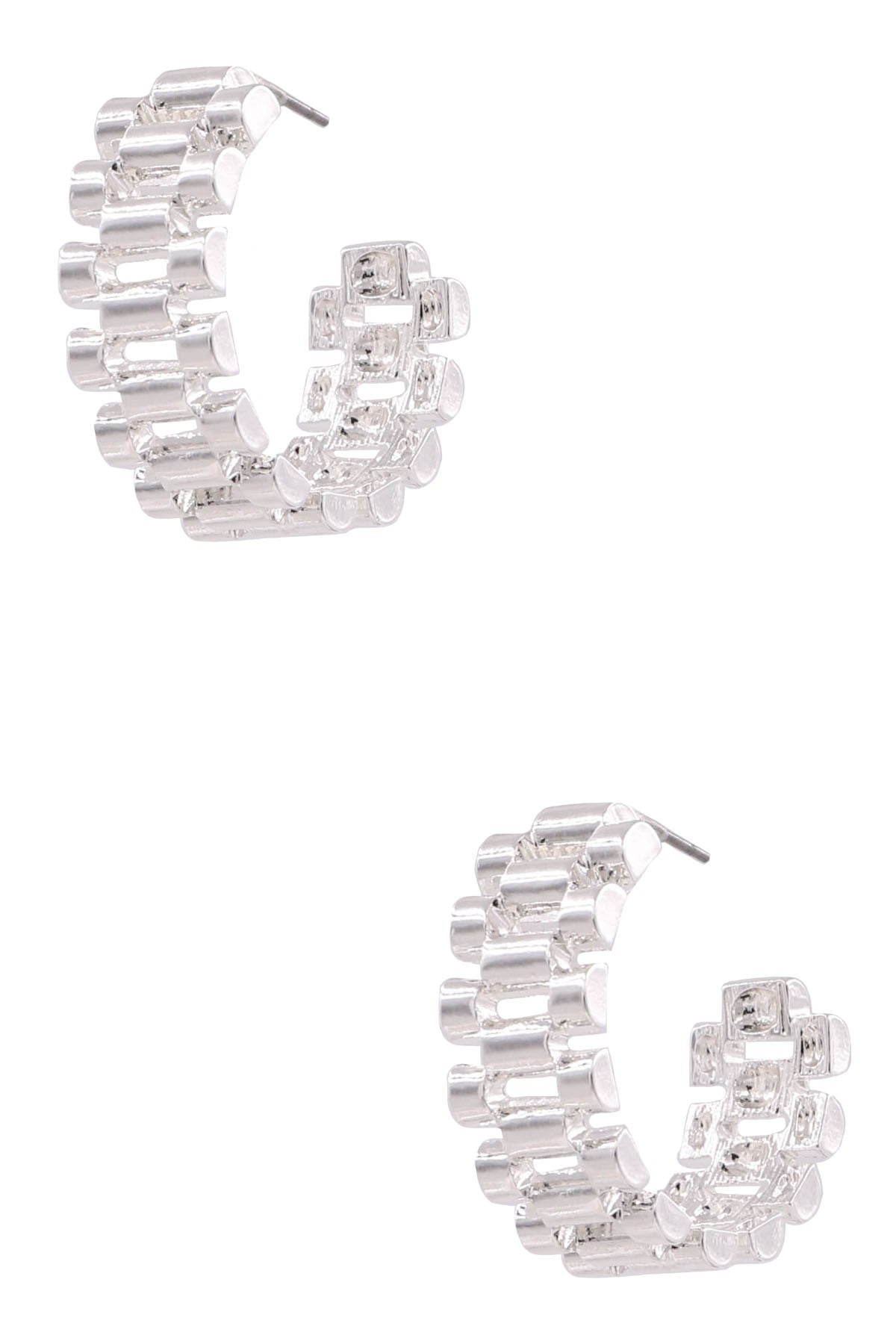 Silver Open Hoop Earrings