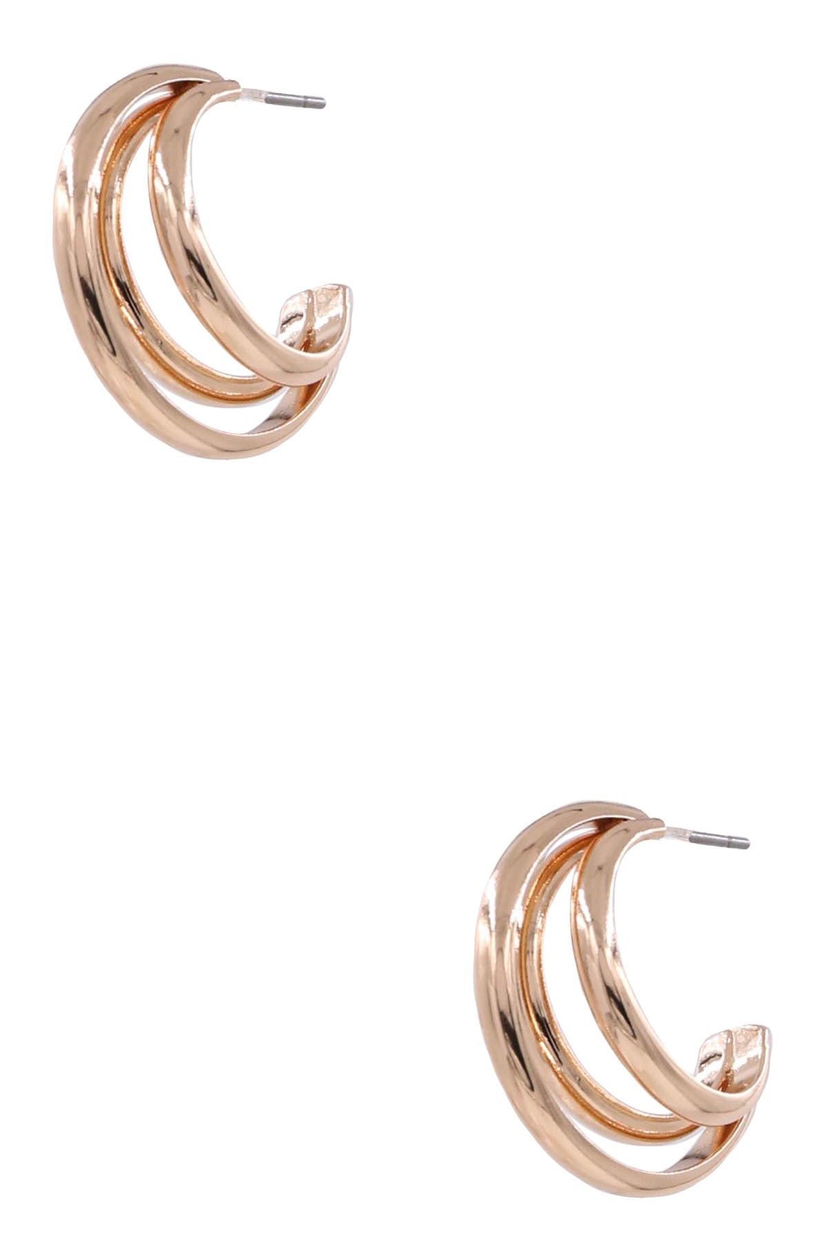 Gold Triple Hoops