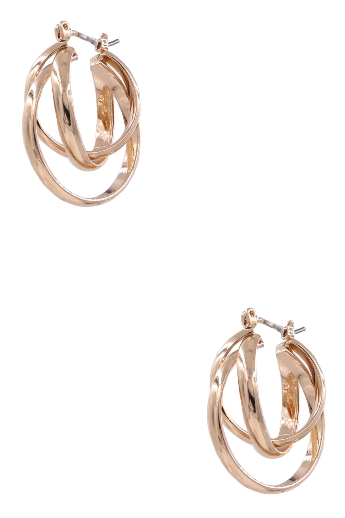 Gold 3 Layer Hoops