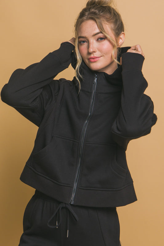 Black Full Zip Hoodie