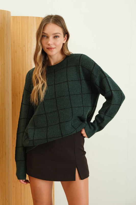 Hunter Grid Sweater