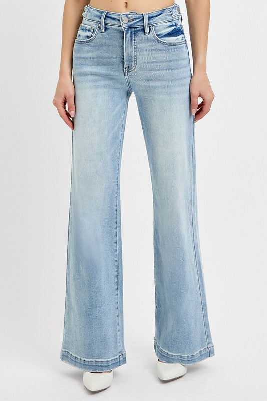 High Rise Wide Leg Denim