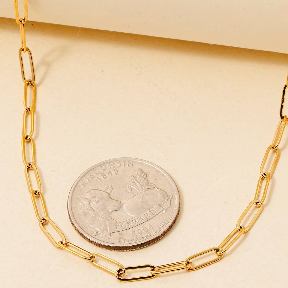 Dainty Paperclip Chain Necklace