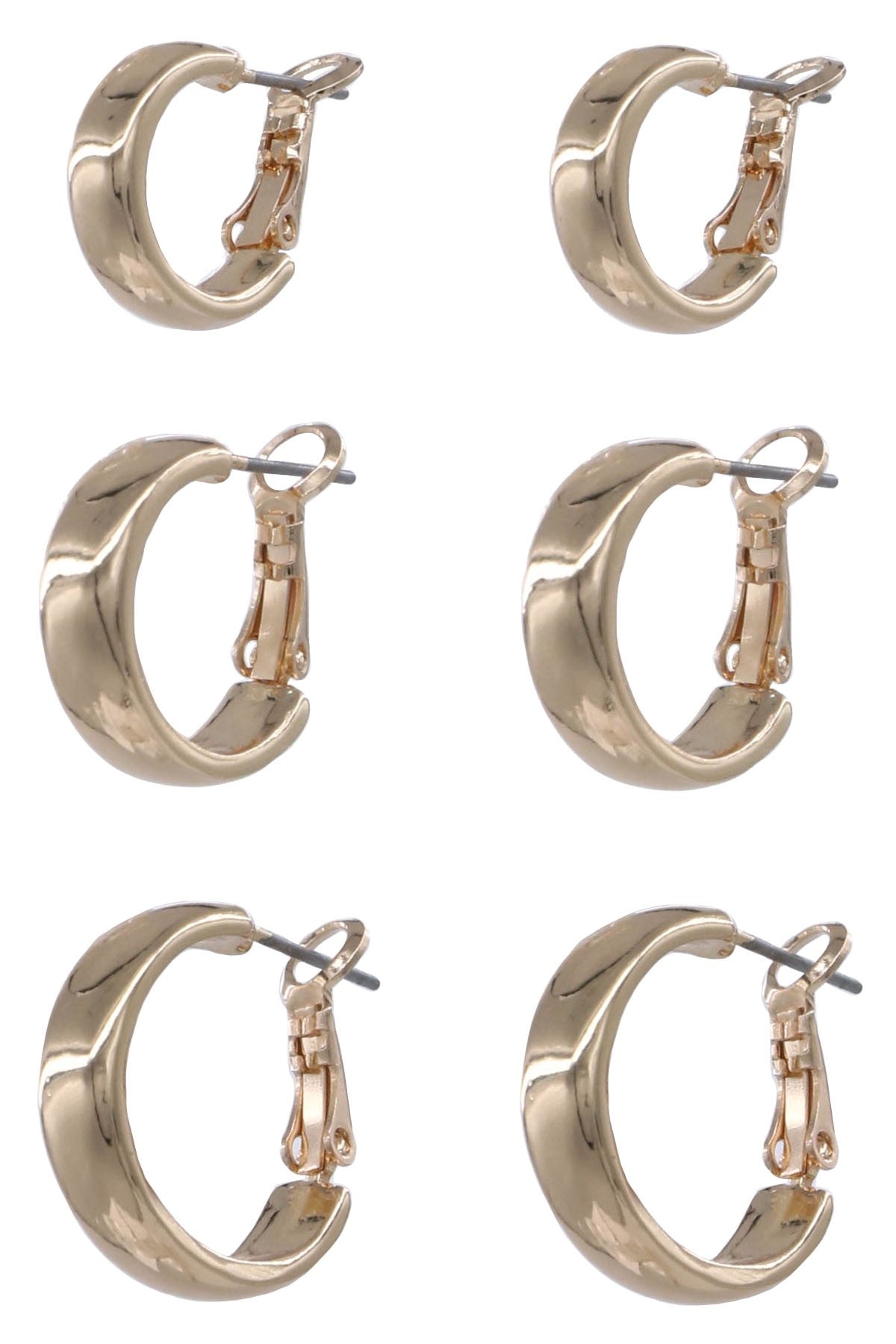 3 Set Gold Earrings