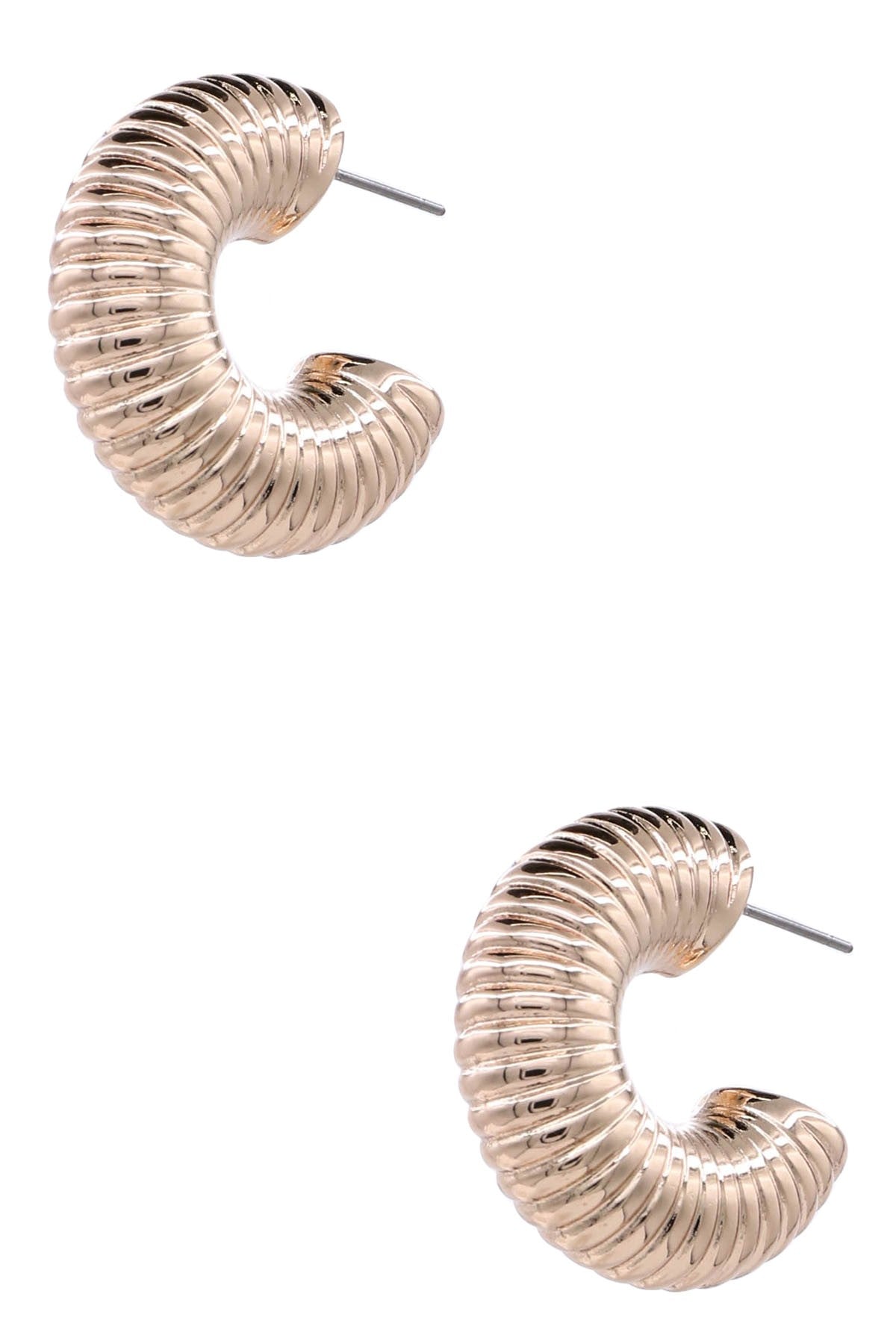 Sculpted Stripe Detail Earrings