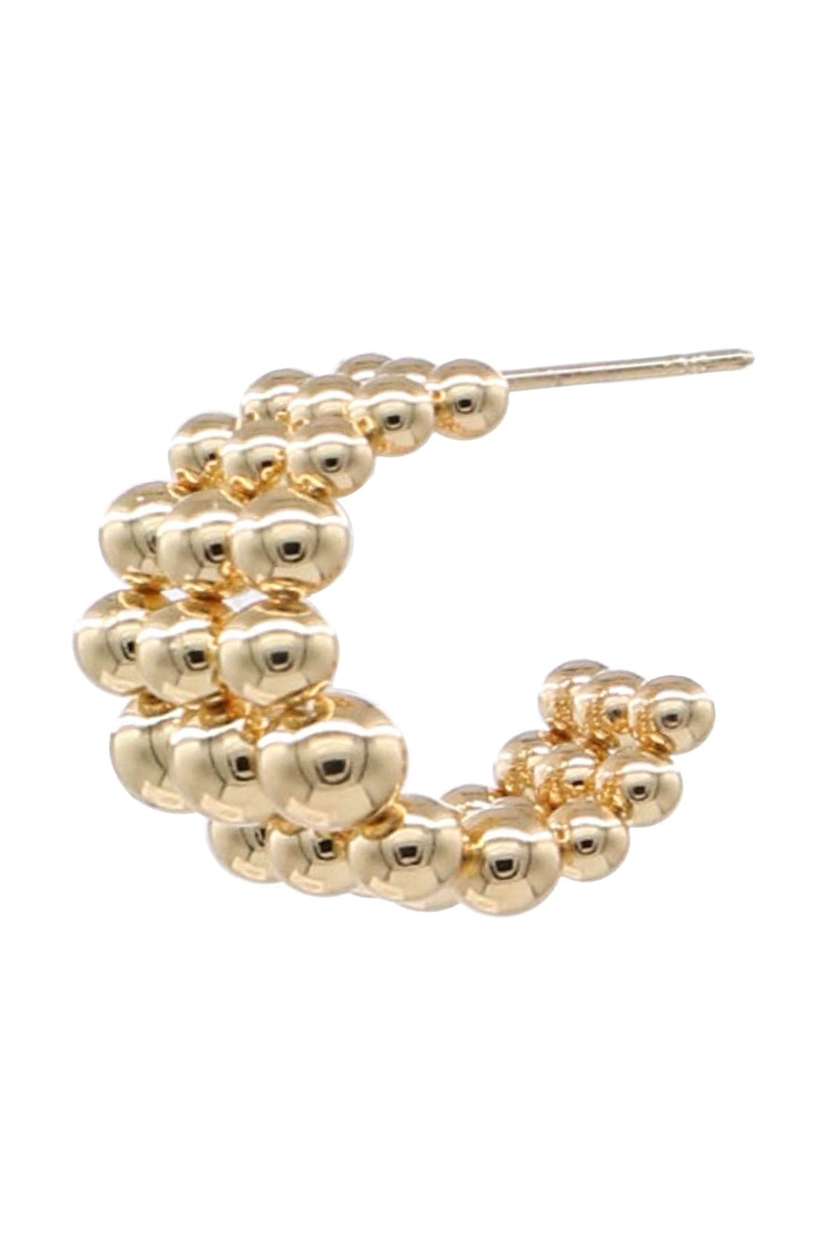 Ball Linked Hoop Earrings