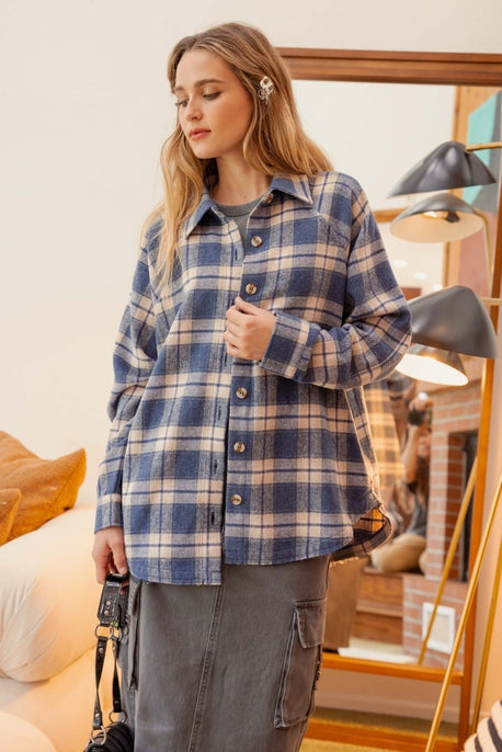 Lenna Oversized Plaid Shacket